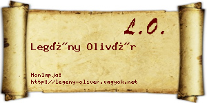 Legény Olivér névjegykártya
