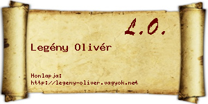 Legény Olivér névjegykártya