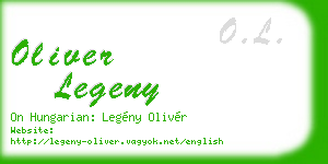 oliver legeny business card