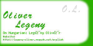 oliver legeny business card